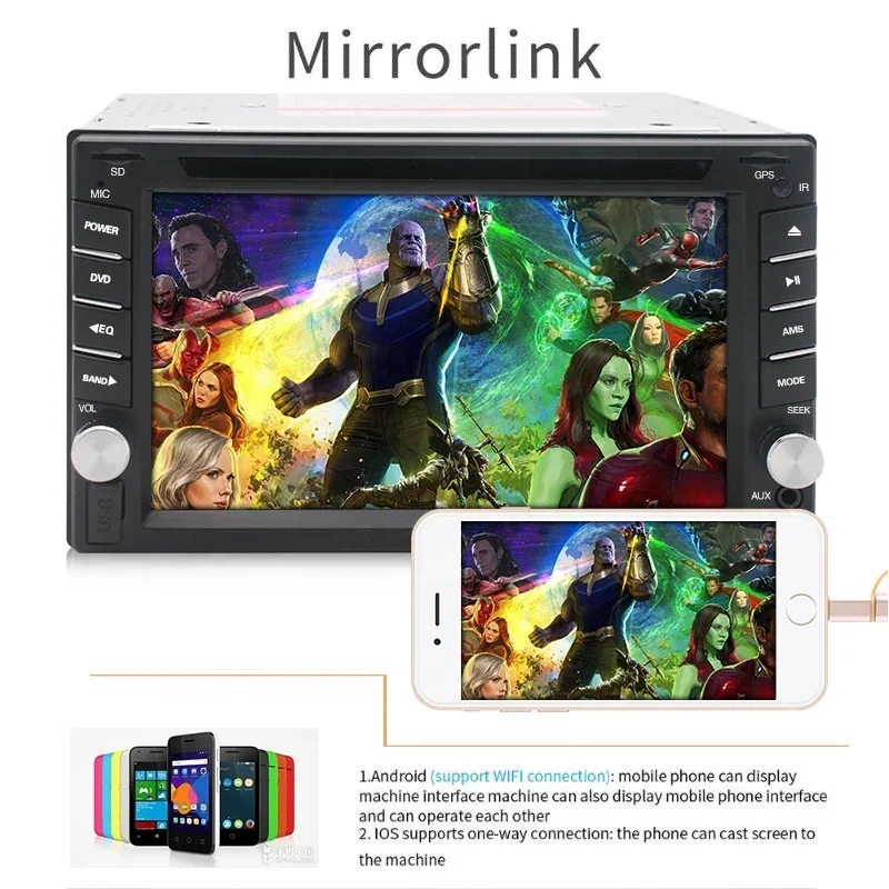 6.2 Inch Android GPS Multimedia Online Media Music Radio Mp5  Dvd Audio and Video Car Player