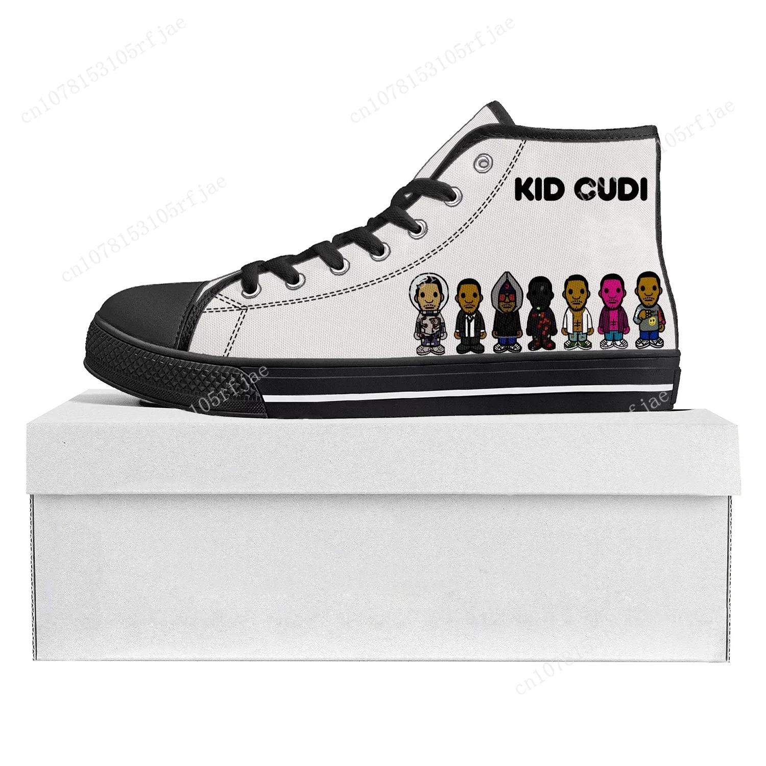 Kid Rapper Cudi Fashion High Top High Quality Sneakers Mens Womens Teenager Canvas Sneaker Casual Couple Shoes Custom Shoe Black