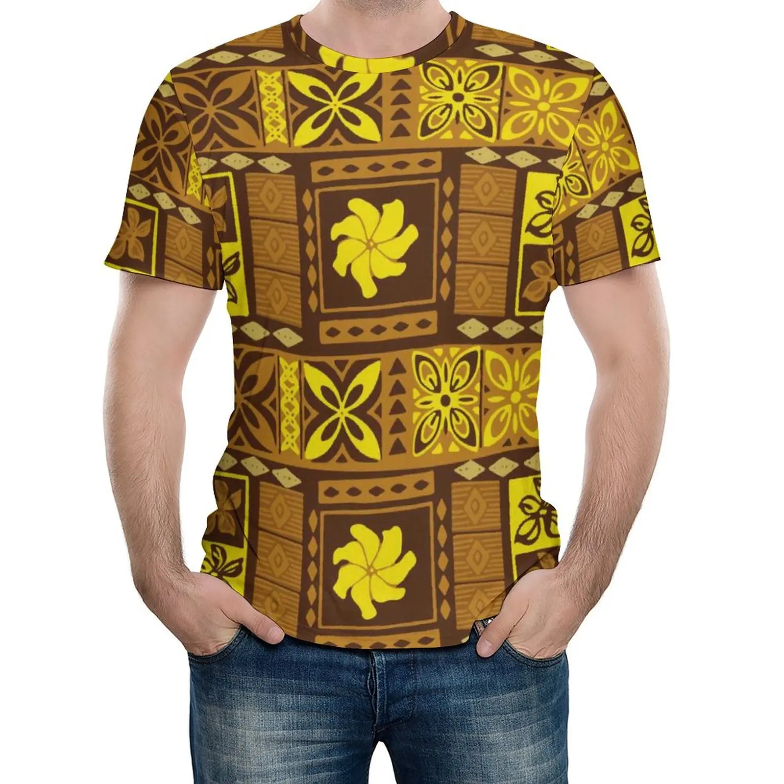 Custom DIY Samoan Top Quality Upscale Europe Size Samoa Polynesian Spring Summer Streetwear Plus Size Male Tshirt