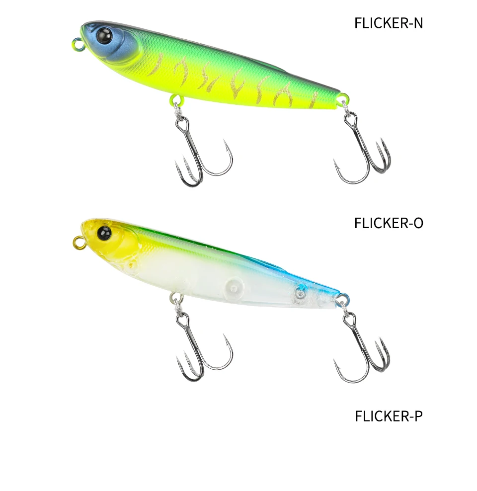 TSURINOYA FLICKER 70F Oberflächen-Angelköder Z Hund schwimmender Bleistift 70 mm 8,4 g Chatter künstliche harte Köder Forelle Bass Hechtstecker – Detail 18