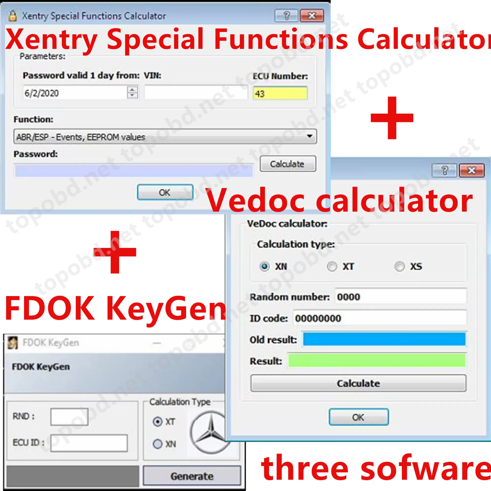 2024 Hot Sales Das Xentry Das Special Function Calculator Keygen + Vedoc Calculator with FDOK Keygen for MB Star C4 C5 C6 j2534