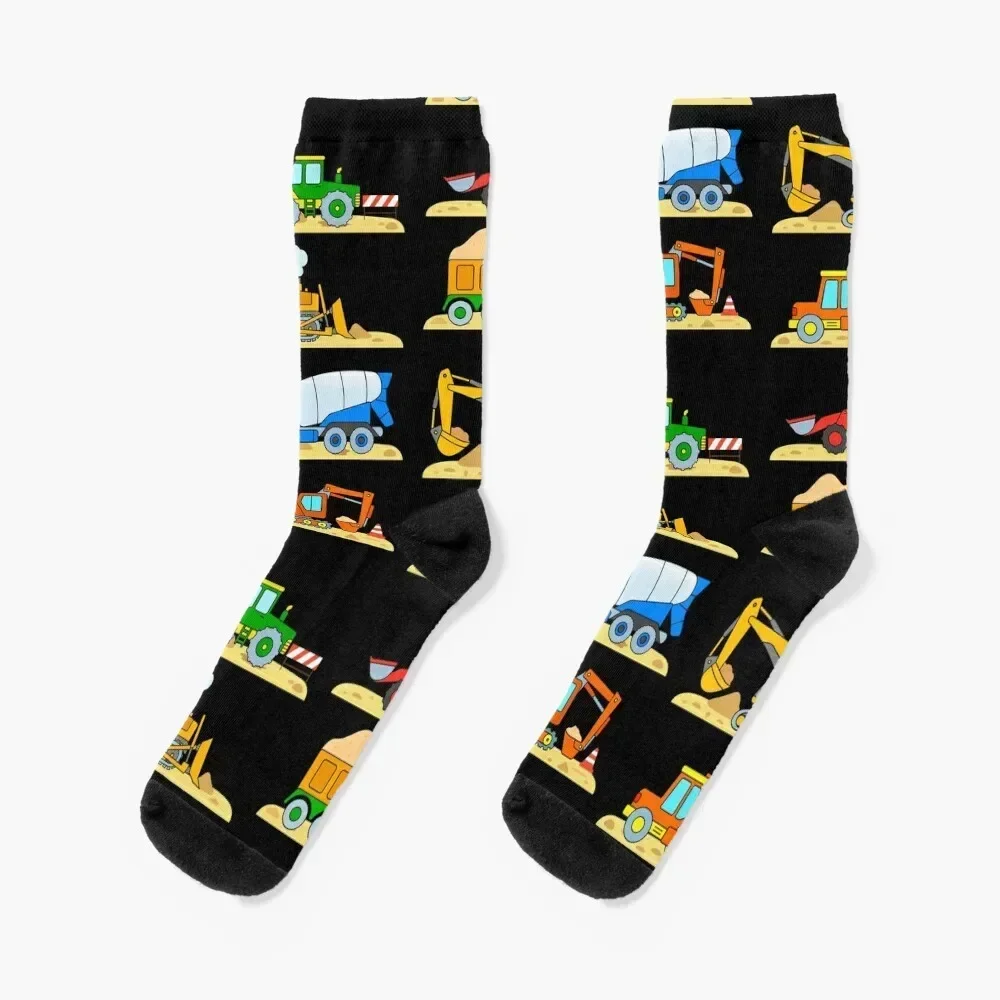 

Construction Digger Dump Truck Bulldozer Concrete Mixer Socks tennis anime Novelties Girl'S Socks Men's