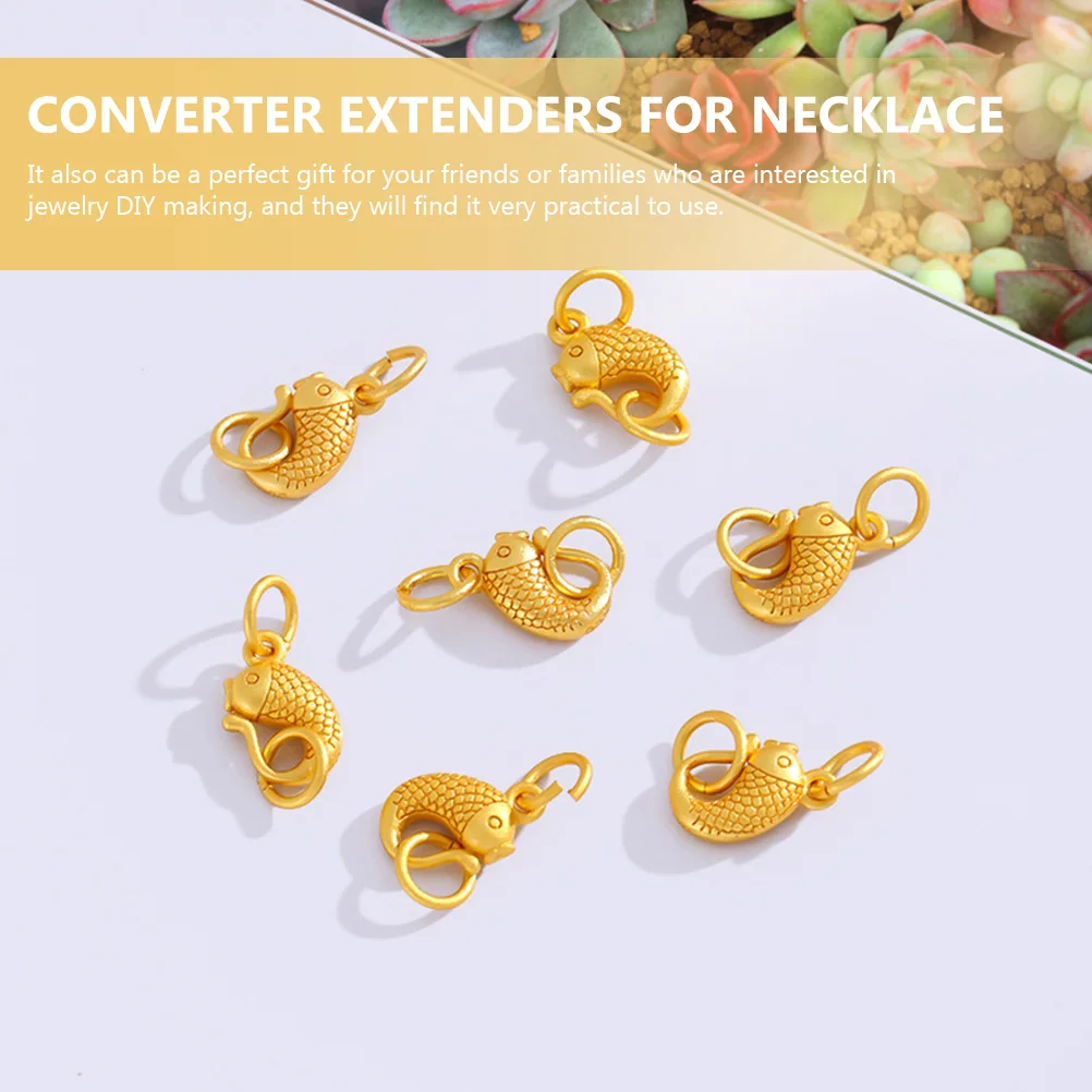 

10 Pcs Goldfish Tail Clasp Metal Necklace Connectors Bracelet Ends DIY Buckle Jewelry Components Small Fashionable Clasps For