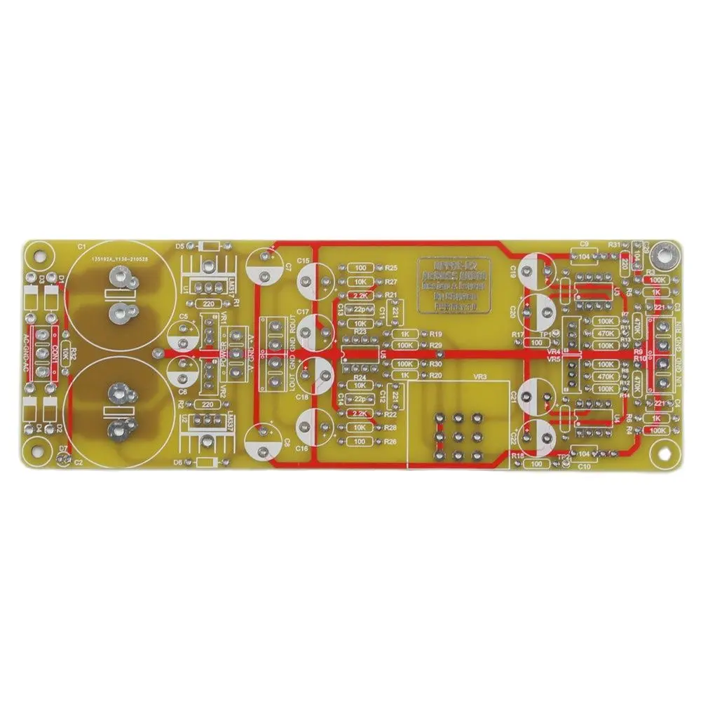 B2 Op Amp Pre-amplifier PCB DIY HiFi Stereo Audio Preamp Input Buffer + Normal Phase 5x Amplification