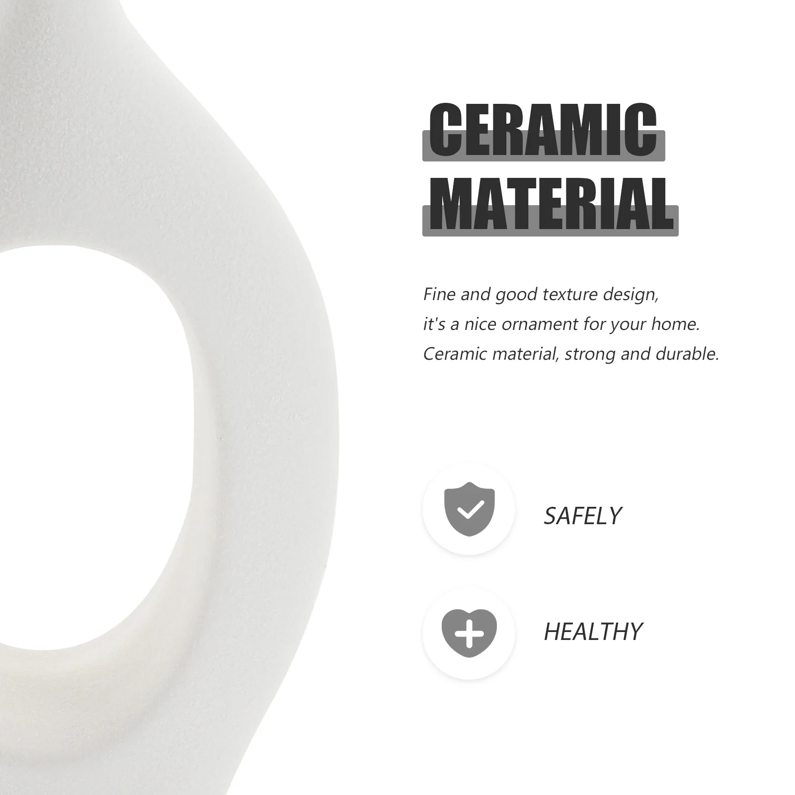 

Decorative Ceramic Vase Creative Design Home Office Use Fine Texture Unique Gift for Loved Ones Ceramic Vase Dried Flower Holder