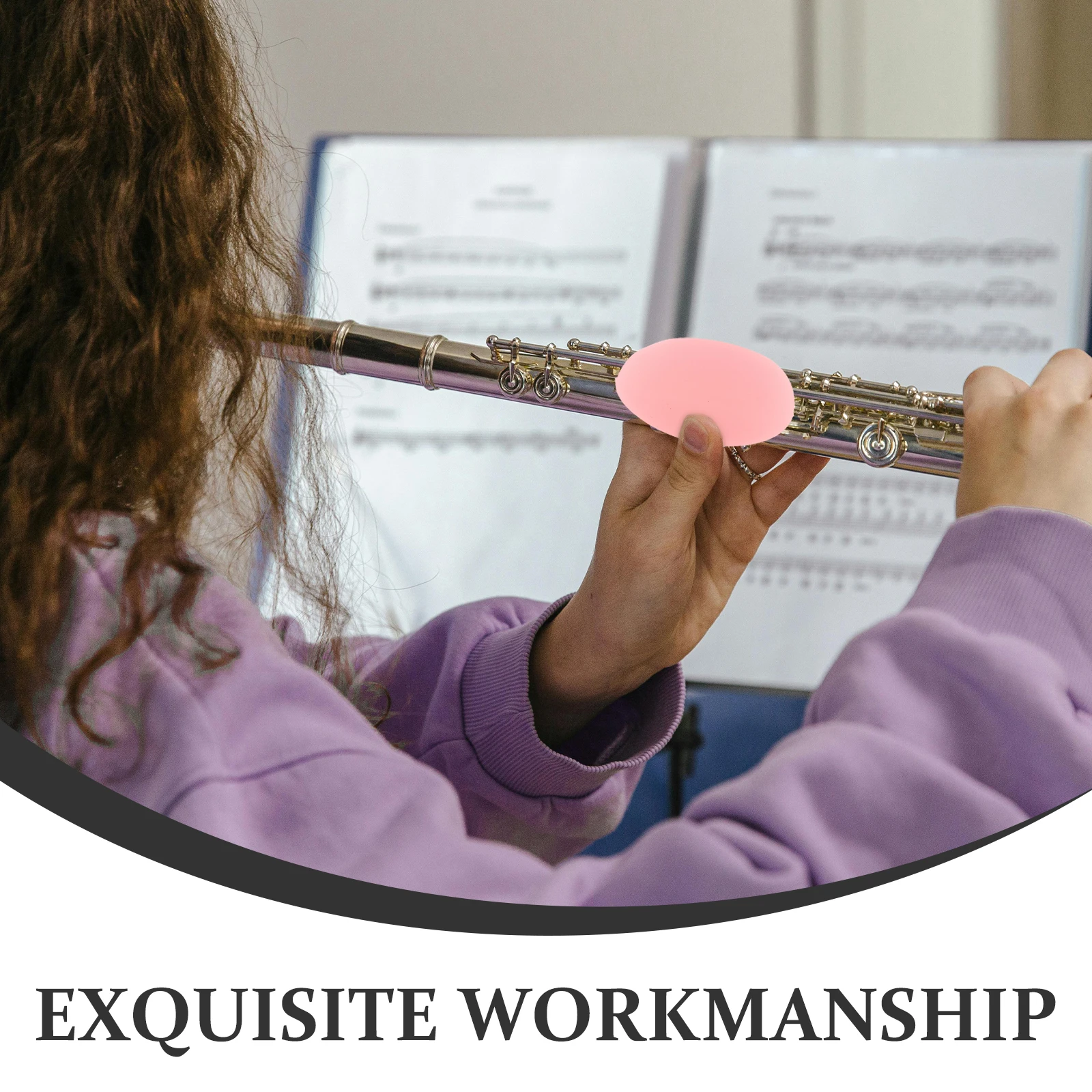 

3Pcs Flute Thumb Rest Pink Silicone Finger Guide Flute Finger Holder Comfort Pad for Wind Instrument Parts Practice Performance