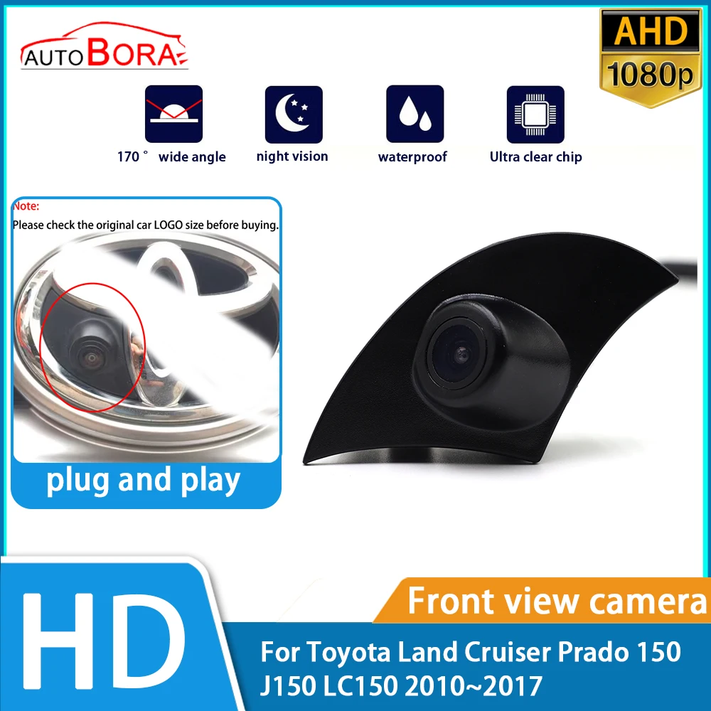 ZhuCamX HD 480p Ultra Clear Night Vision LOGO Parking Front View Camera For Toyota Land Cruiser Prado 150 J150 LC150 2010~2017