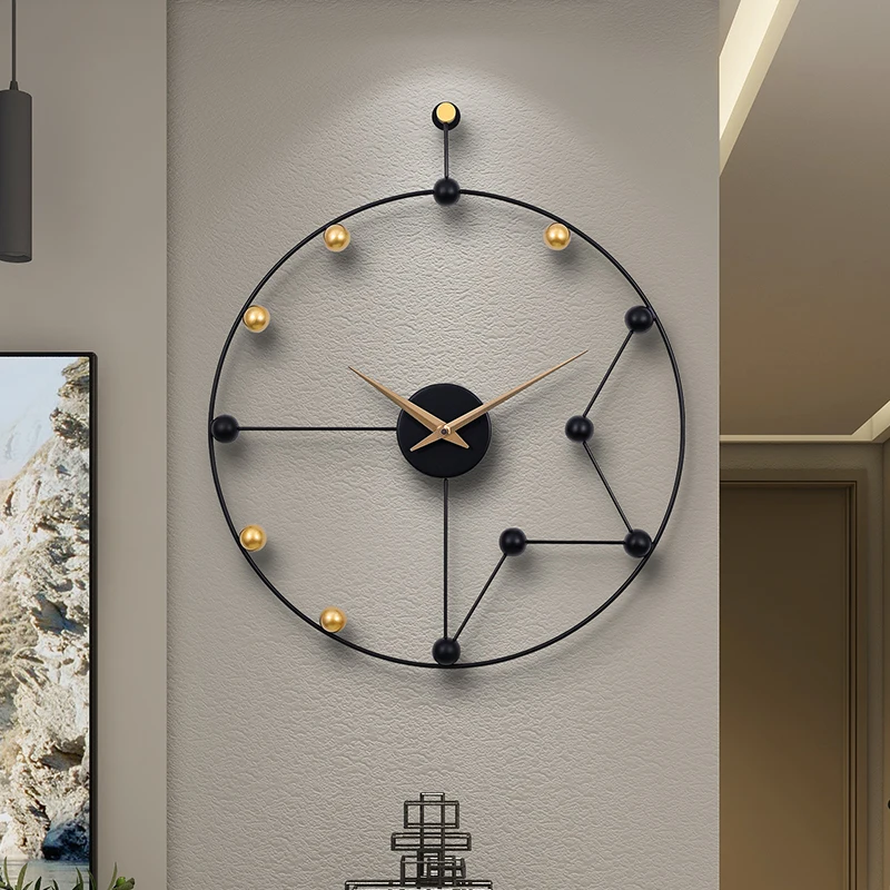 Reloj de Pared redondo a la moda, diseño minimalista de manecillas, Reloj de Pared silencioso europeo, diseño moderno de Metal, Reloj Digital Pared, decoración del hogar