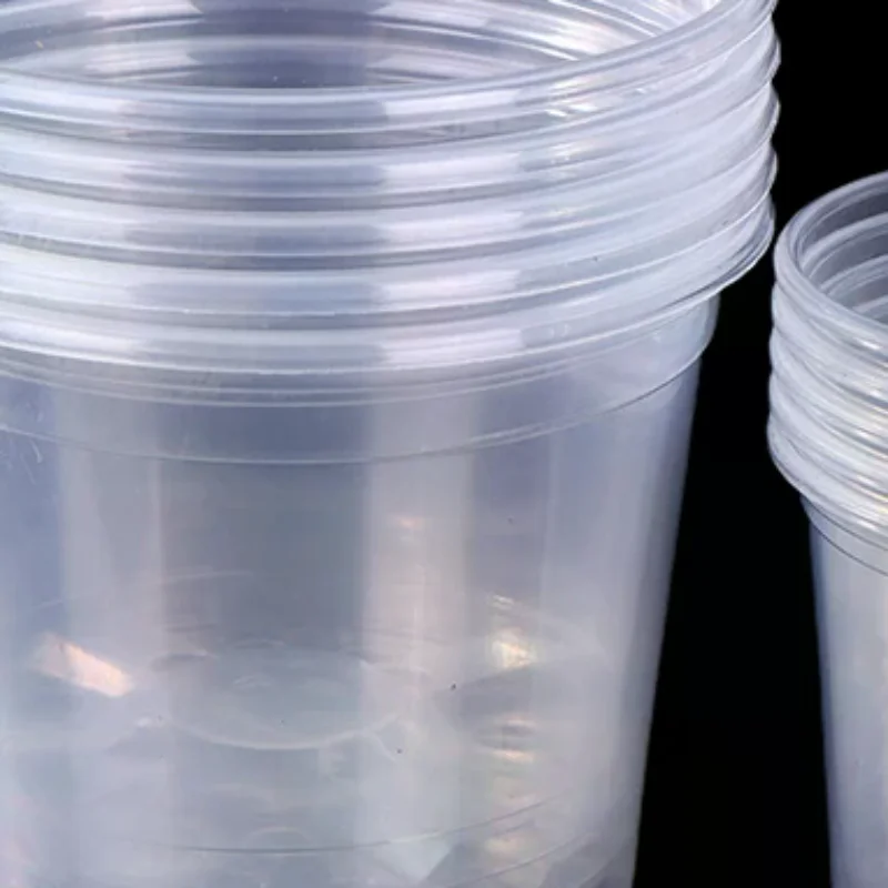 

5 шт. прозрачный пластиковый цветочный горшок с дренажным отверстием, горшок для садоводства, видимость роста корней для всех растений, защита от повреждений воды