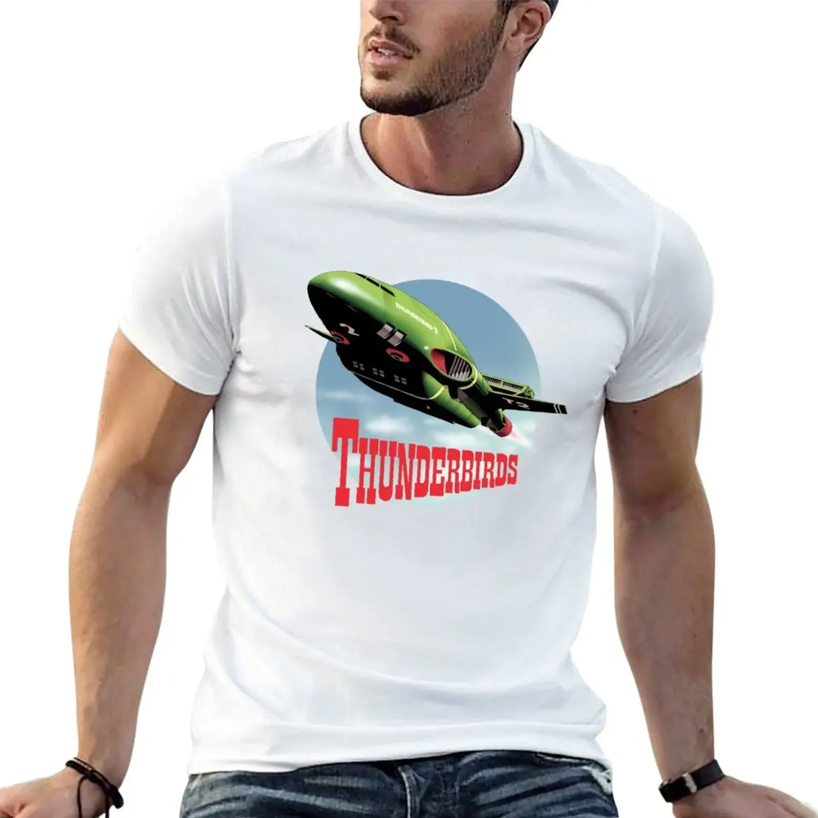 

2025 new model New Thunderbird 2 from 'Thunderbirds' T-Shirt T-shirt short anime clothes T-shirts for men cotton