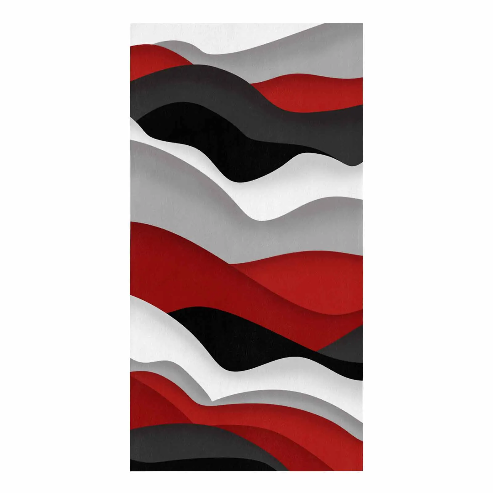 Waves Black Red Gradient Microfiber Towel Absorbent Kitchen Cleaning Cloth Dish Towel Household Cleaning Towel