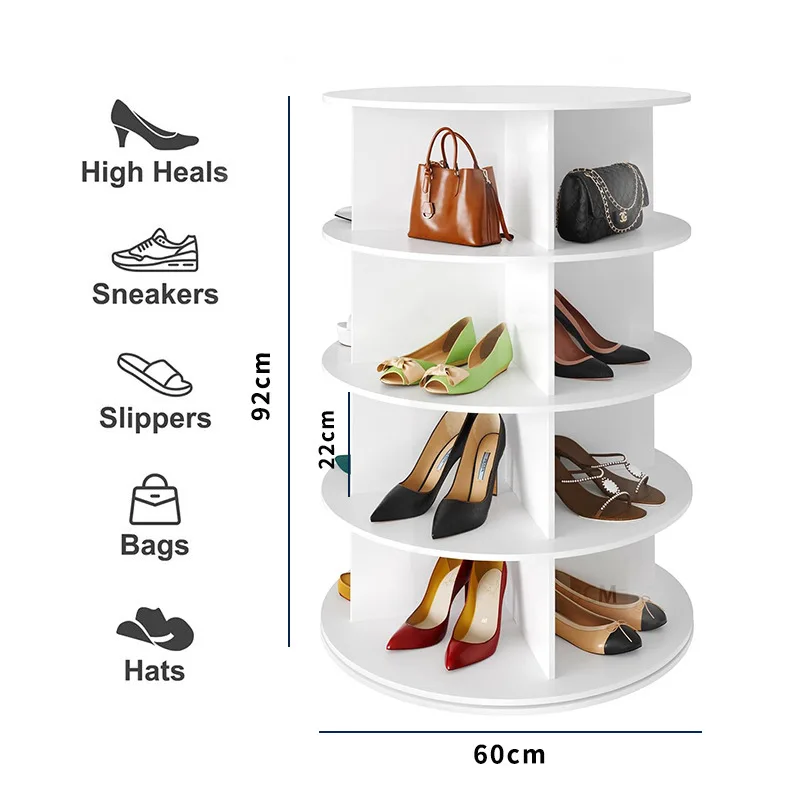 

Rotating multi-layer shoe rack, bag display rack, picture book storage rack, creative bookshelf, floor-to-ceili