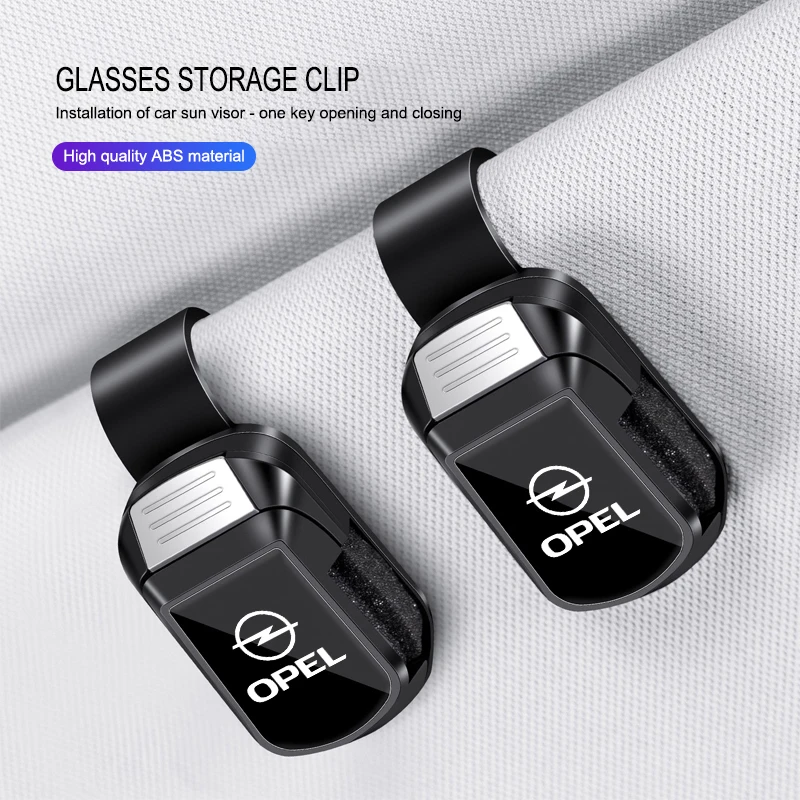 Clip de almacenamiento de gafas de coche, parasol, soporte para gafas de sol para Opel Astra Grandland Corsa Mokka Frontera Insignia Zafira Vivaro Karl