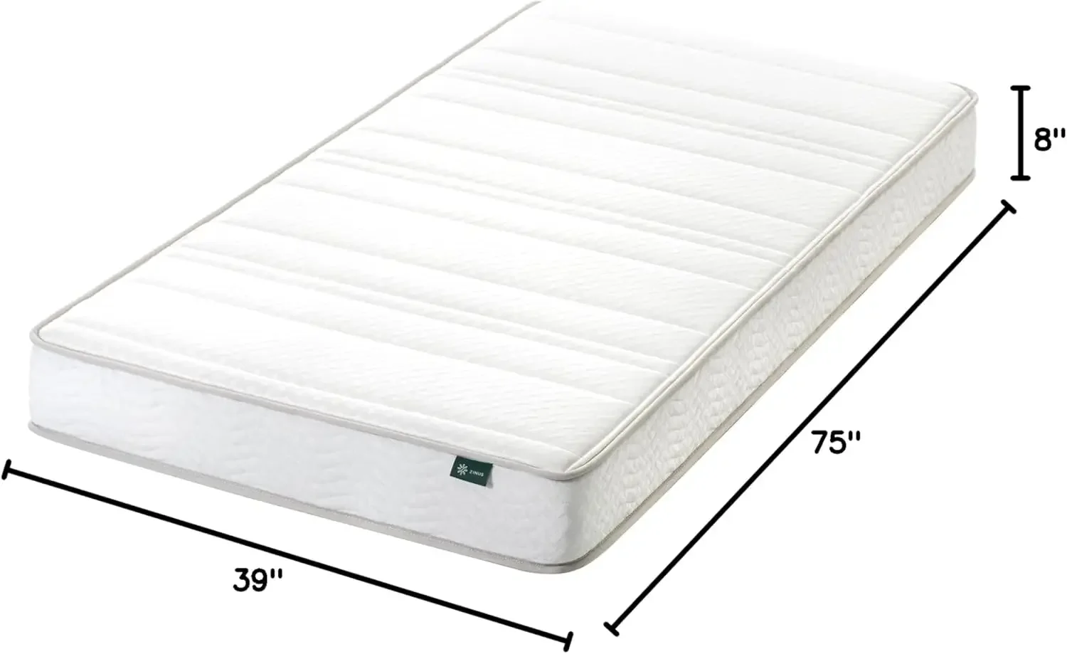 Twin, Fiberglass Free, Medium Firmness, Durable Support, Certified Safe Foams & Fabric, Mattress in A Box