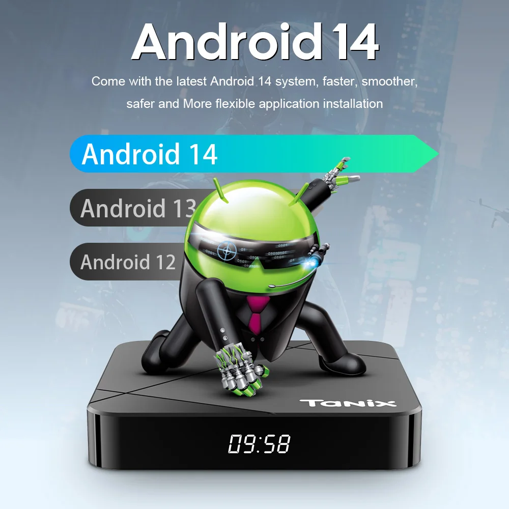 Tanix TX5 S905Y5 Android 14 Smart TV Box HDR10+ AV1 4K HD Set Top Box Wifi6 2.4&5G 3D Streaming Media Player 4G 64G صوت عن بعد #4