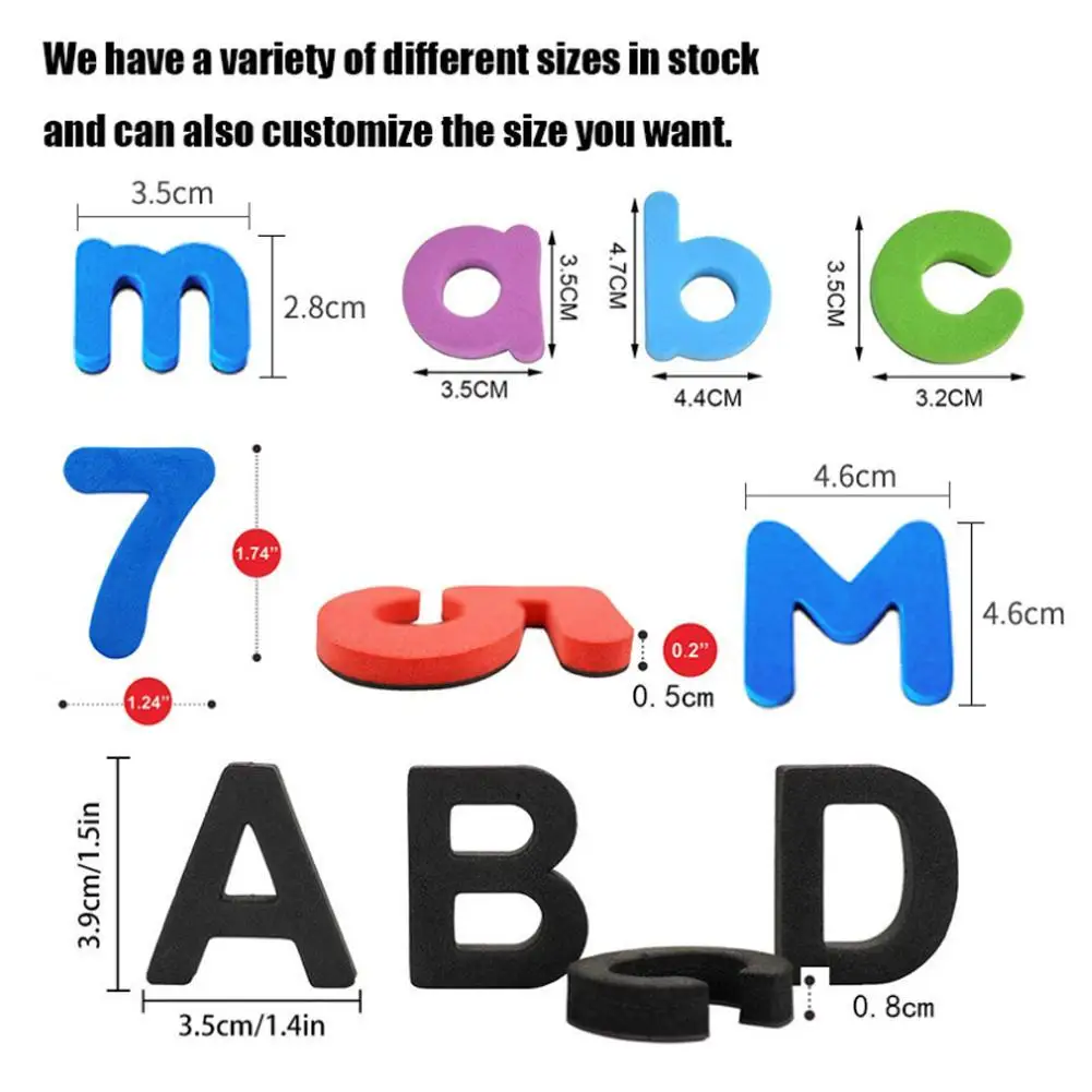 Magnetic Letters 10/26 Pcs Uppercase Lowercase Foam Alphabet ABC Magnets For Fridge Refrigerator Educational Learning Toys Set