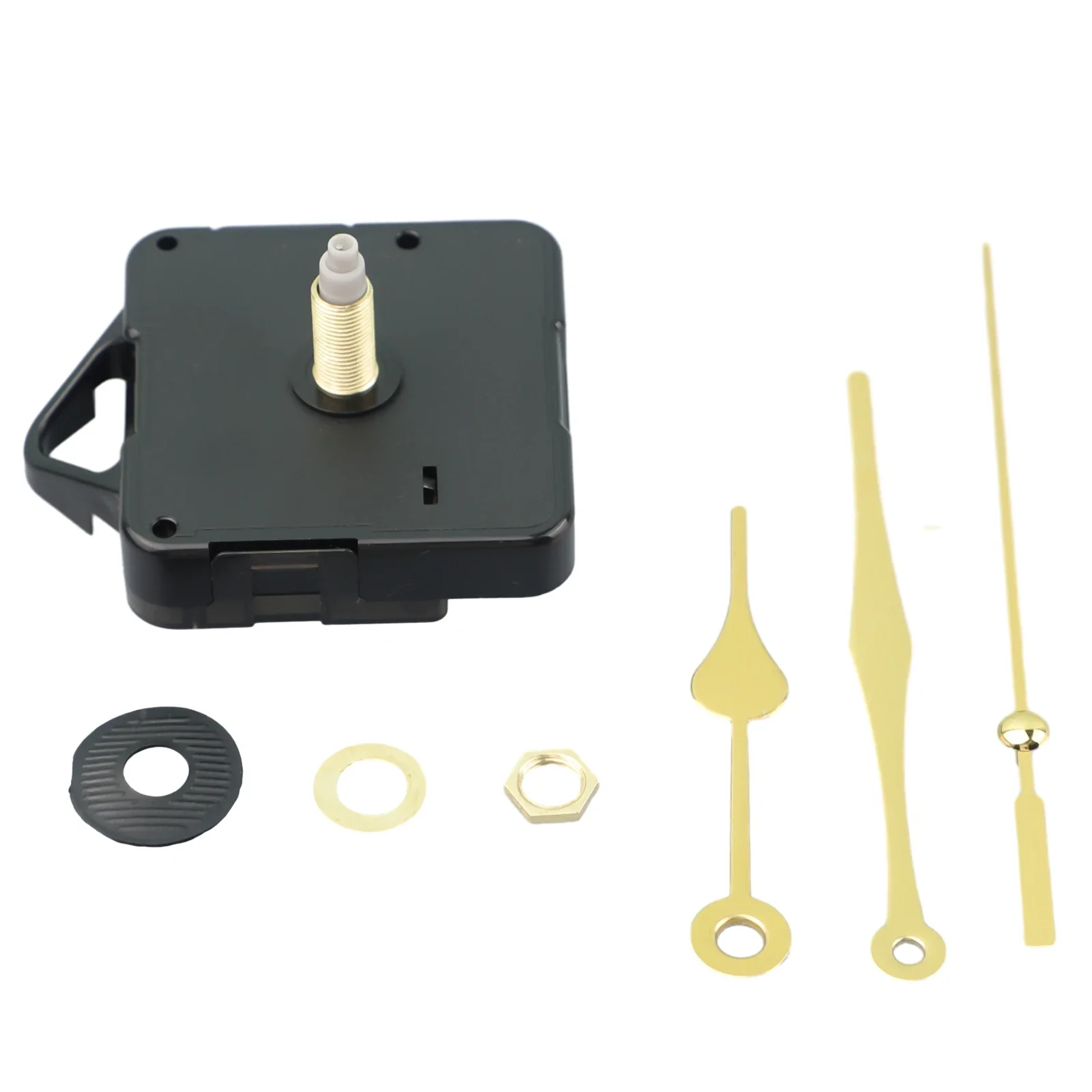 

7pcs/set Clock Repair Set Replacement Parts 1.5V AA Battery Gold Hands Long Hands Plastic + Aluminum Repair Kit