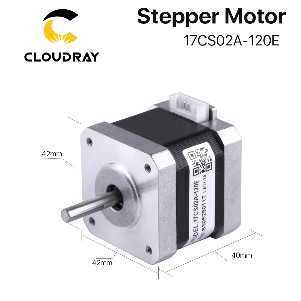 Cloudray Nema17 2-phase Stepper Motor 0.2N.m1.2A 40mm with 5mm Shaft Diameter for 3D Printer CNC XYZ