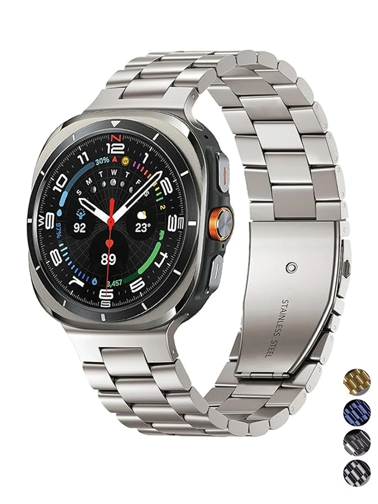 Metal Straps for Samsung Galaxy watch Ultra 47mm Band stainless steel wrist belt Link bracelet correa Galaxy watch 7 ULtra Bands