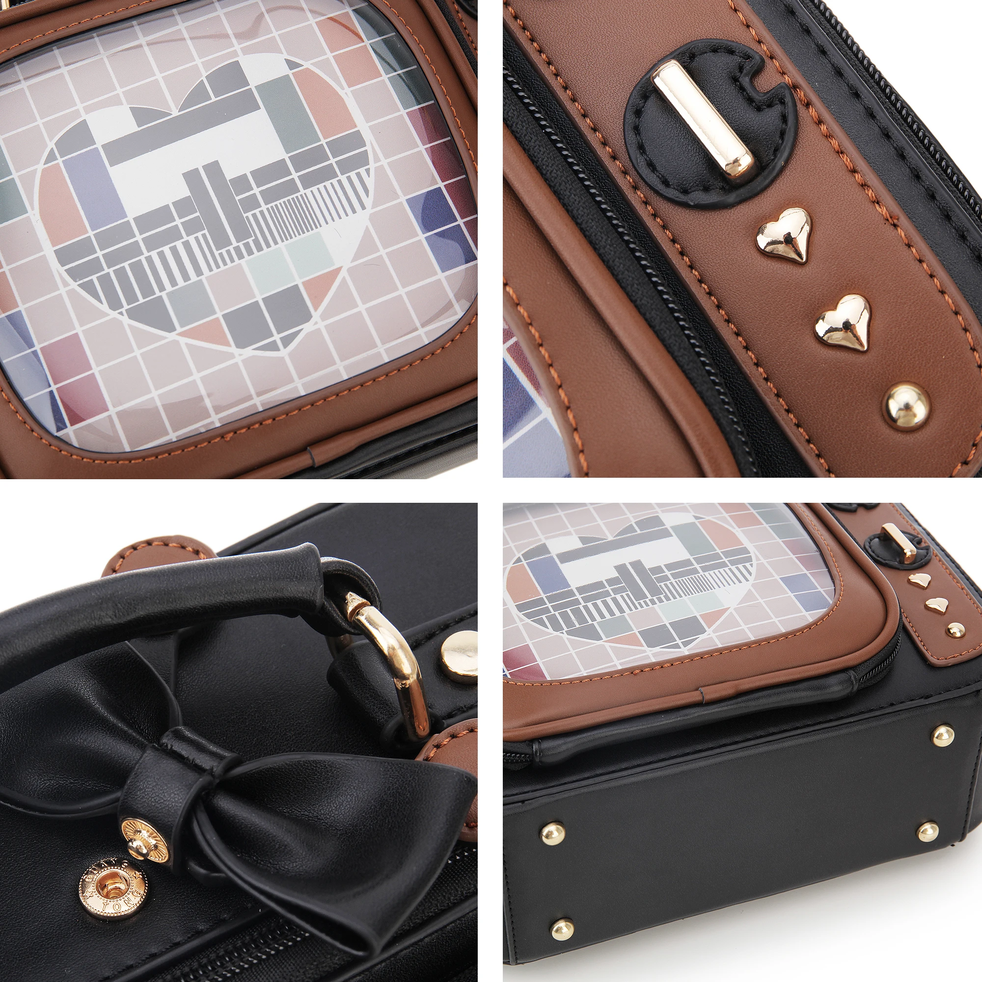 4978 Novelty TV Shape Ita Bag Retro Television Shoulder Bag Design Ita Novelty Tv Shape Ita Bag Retro Television Women Shoulder Bag  main image 2