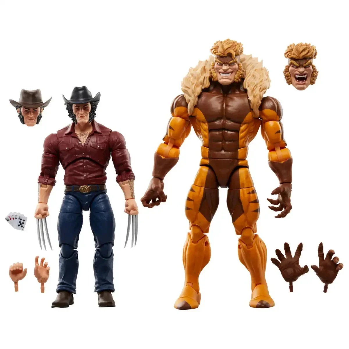 Hasbro serie Marvel's Logan Vs Sabretooth 50Yrars traje figura de acción modelo juguete coleccionable productos puntuales