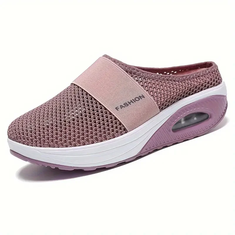 Zapatillas De deporte con plataforma ortopédica para Mujer, Zapatos con cojín De aire, antideslizantes, De malla, ligeros, con cuña