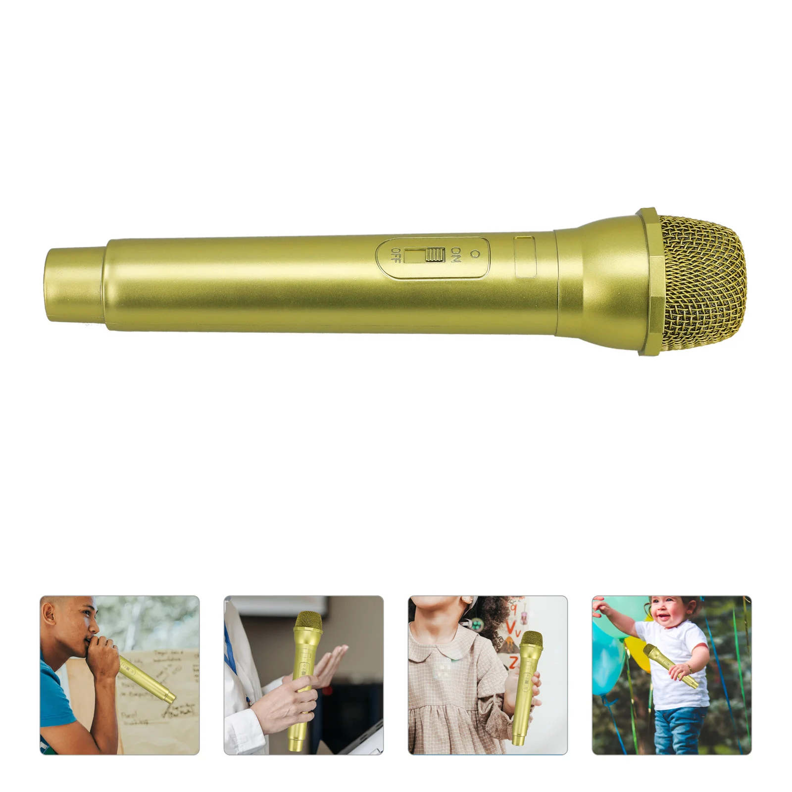 Simulation Microphone Kids Karaoke Prop Educational Toys Pretend Play Plastic Toddler Musical Instruments