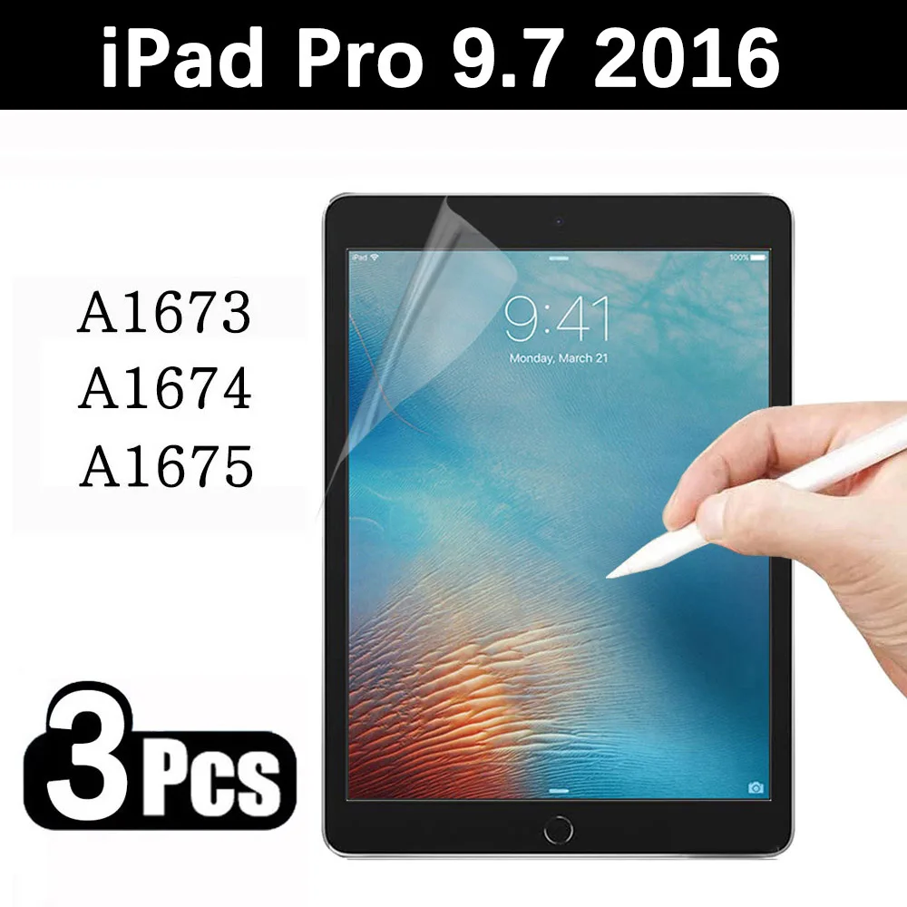 

(3 Packs) Paper Film For Apple iPad Pro 9.7 2016 A1673 A1674 A1675 Like Writing On Paper Tablet Screen Protector