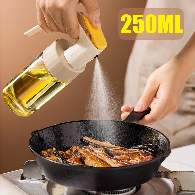 

180/250ml Oil Spray Bottle for BBQ Cooking Olive Oil Dispenser Sprayer Kitchen Baking Salad Oil Spray Glasses Vinegar Bottle