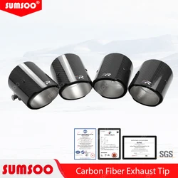 1PCS ER Carbon Fiber Exhaust tips for M Performance Exhaust Muffler pipe for Direct Fit modification BMW F87M2F80M3F82F83M4