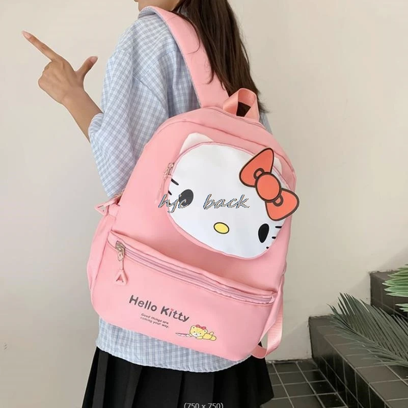 Schöne Kuromi Melodie High Class Rucksack für Mädchen Kind Rucksack Reiß verschluss große Kapazität Teen Mädchen Schult asche Frauen Harajuku süß