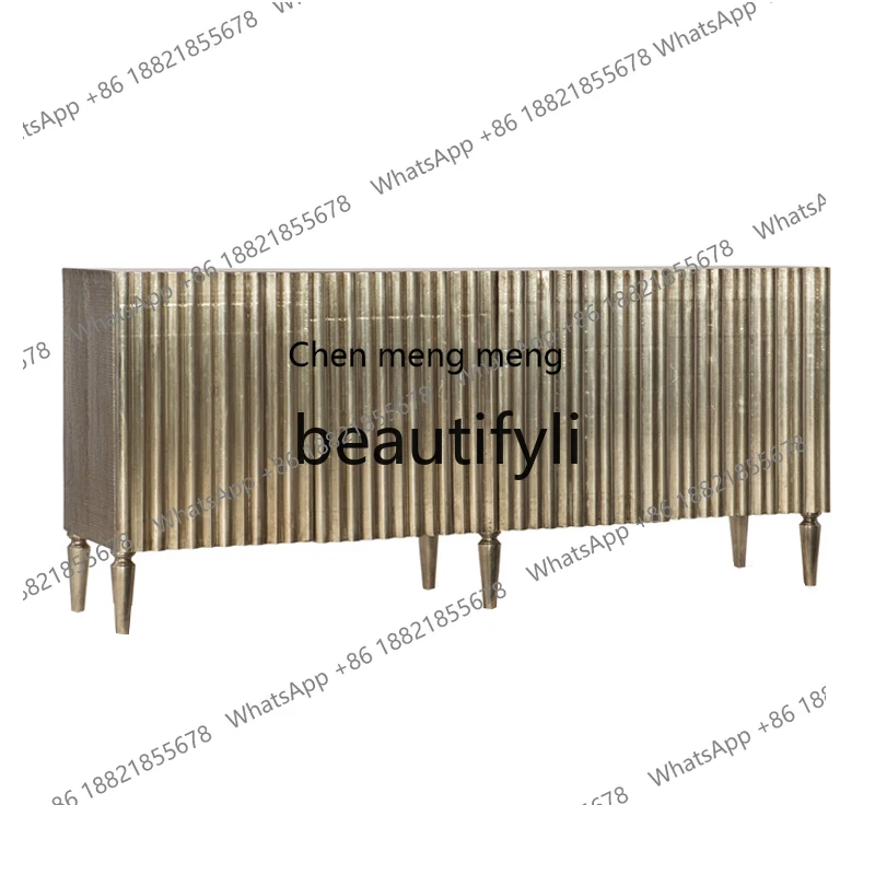 American side cabinet solid wood, modern simple entrance cabinet light luxury Nordic living room, TV cabinet  R