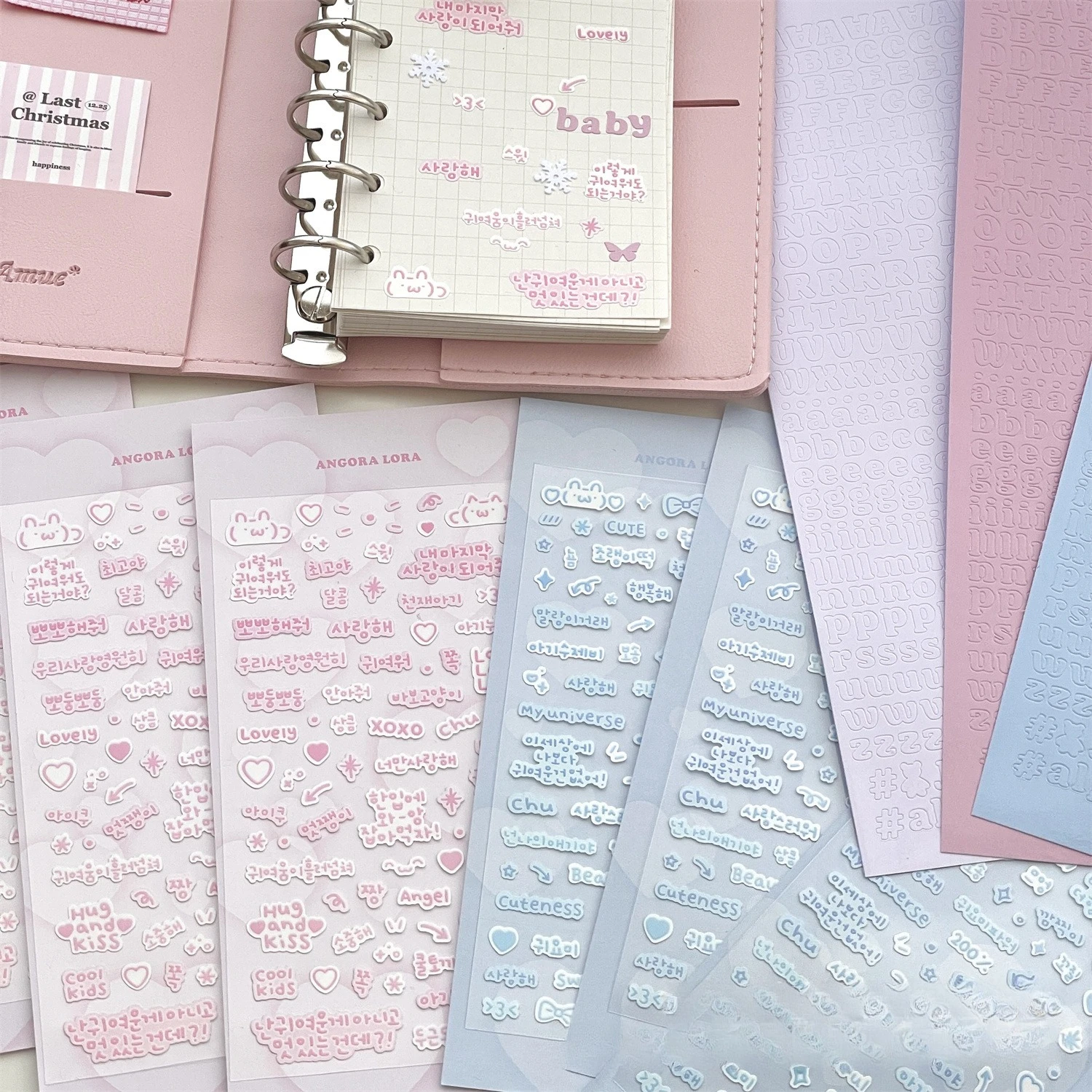 2Pcs Cute Korean Characters Sticker Cute Kawaii Decoration Sticker for Phone Journal Stationery Stickers Gift Crafts Planner