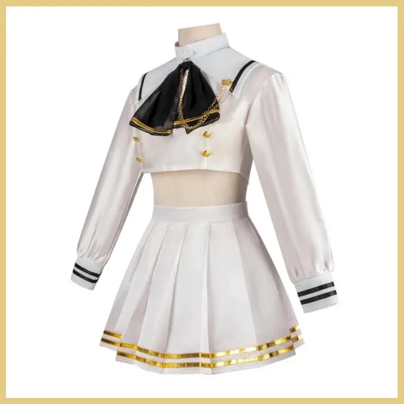 Juego de Anime Azur Lane Hms Janus disfraz de Cosplay japonés blanco JK uniforme falda camisa de manga larga mujer Sexy traje de marinero x;2'a,6;