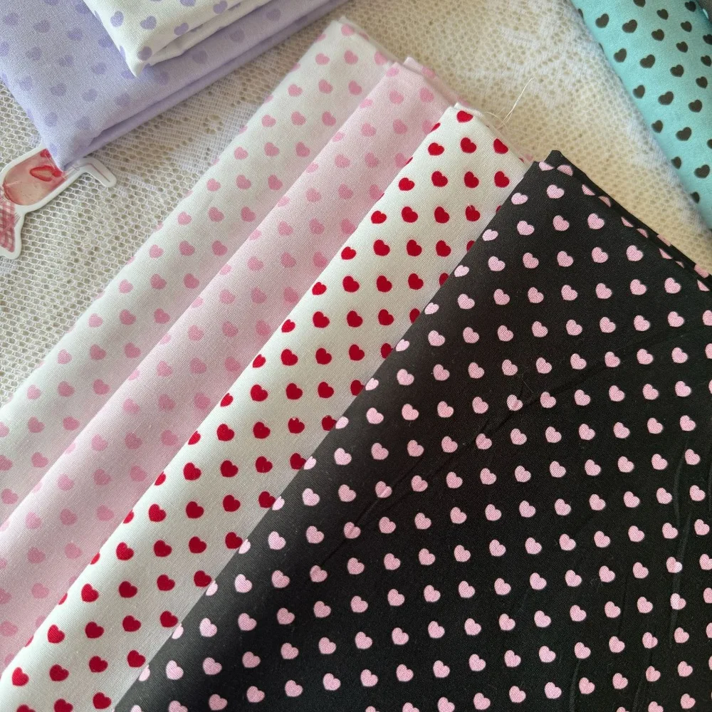 40S 100 Cotton Digital Print Fabric Multi Color Heart Floral For Women Kids DIY Clothes