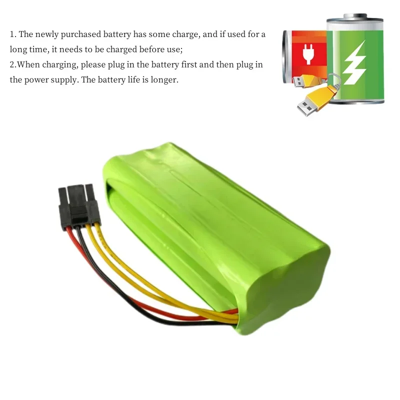 14.4V 4800mAH AA Ni-mh Rechargeable Battery for X600 ZN605 ZN606 ZN609 to Sweeping Robot Battery R1-L081A L083B