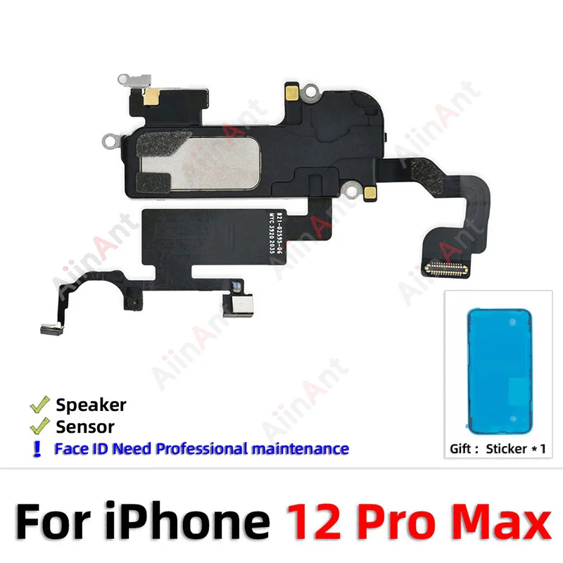 

AiinAnt Sticker & Flex Phone Proximity Sensor Ear Earpiece Speaker Flex Cable For iPhone 12 11 Pro X Xr Xs Max Spare Parts