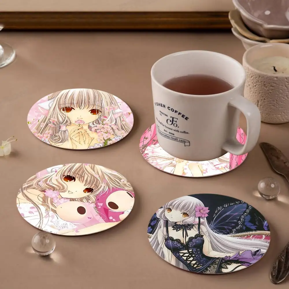 Cute Anime C-Chobits Cartoon 1pc Pattern Coaster Tea Cup Heat Insulation Pad Anti-scalding Anti-slip Table Bowl Plate Mat