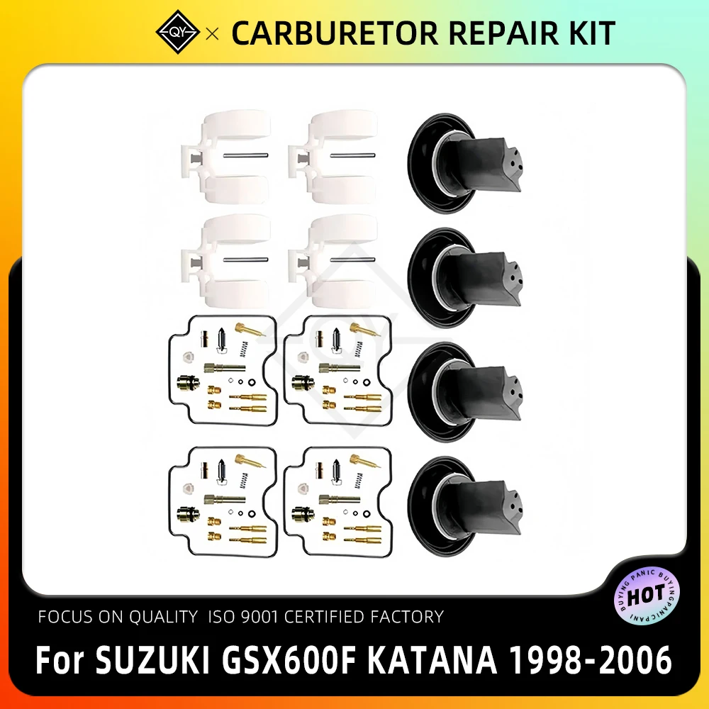 

LQYL Motorcycle Carburetor Repair Rebuild Kit For SUZUKI GSX-F GSX600 F/FU GSX600F K1-K6 1998-2006
