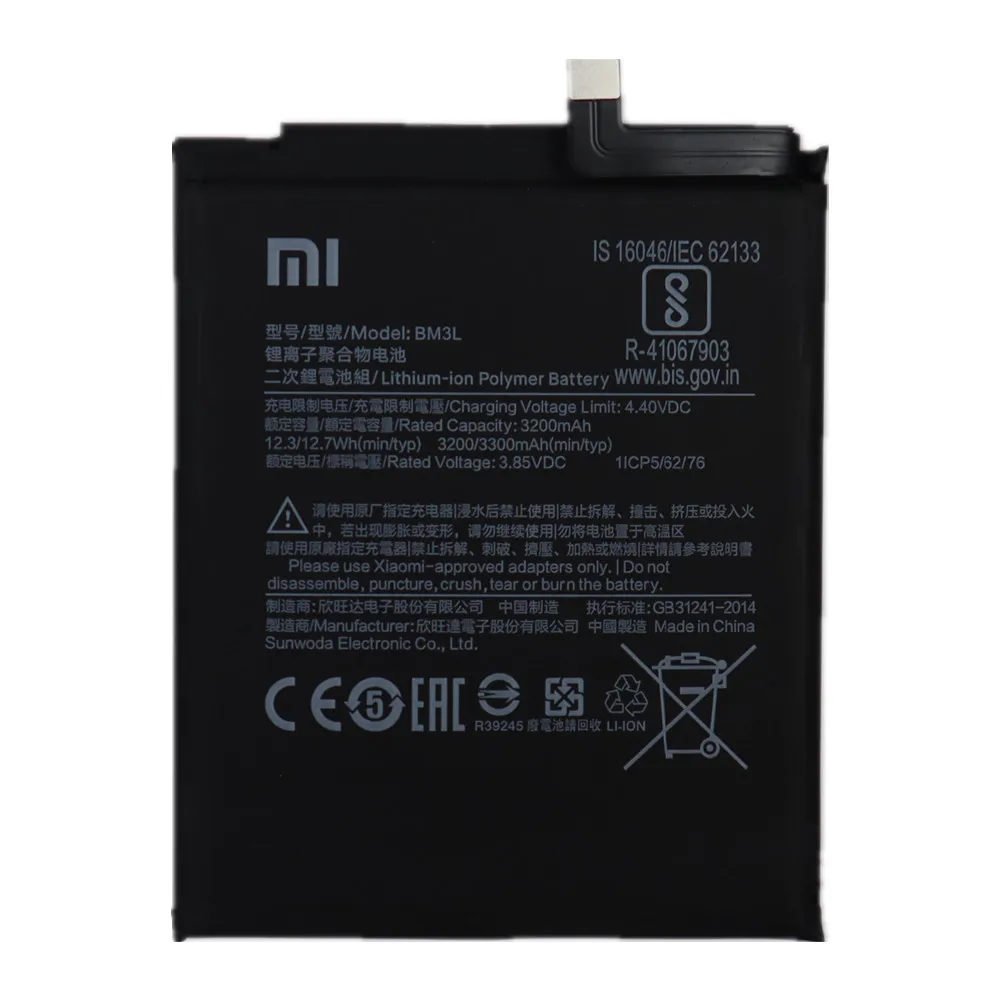 2024 years New Xiao mi Original Battery BM3L for Xiaomi 9 MI9 M9 MI 9 Bateria 3300mAh Replacement Phone Battery Fast Shipping