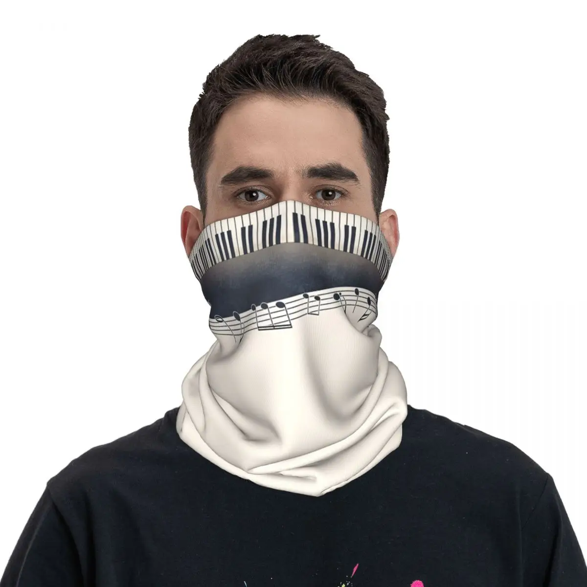 Note musicali Bandana Copricollo Sciarpa avvolgente Passamontagna Ciclismo Unisex Adulto Traspirante