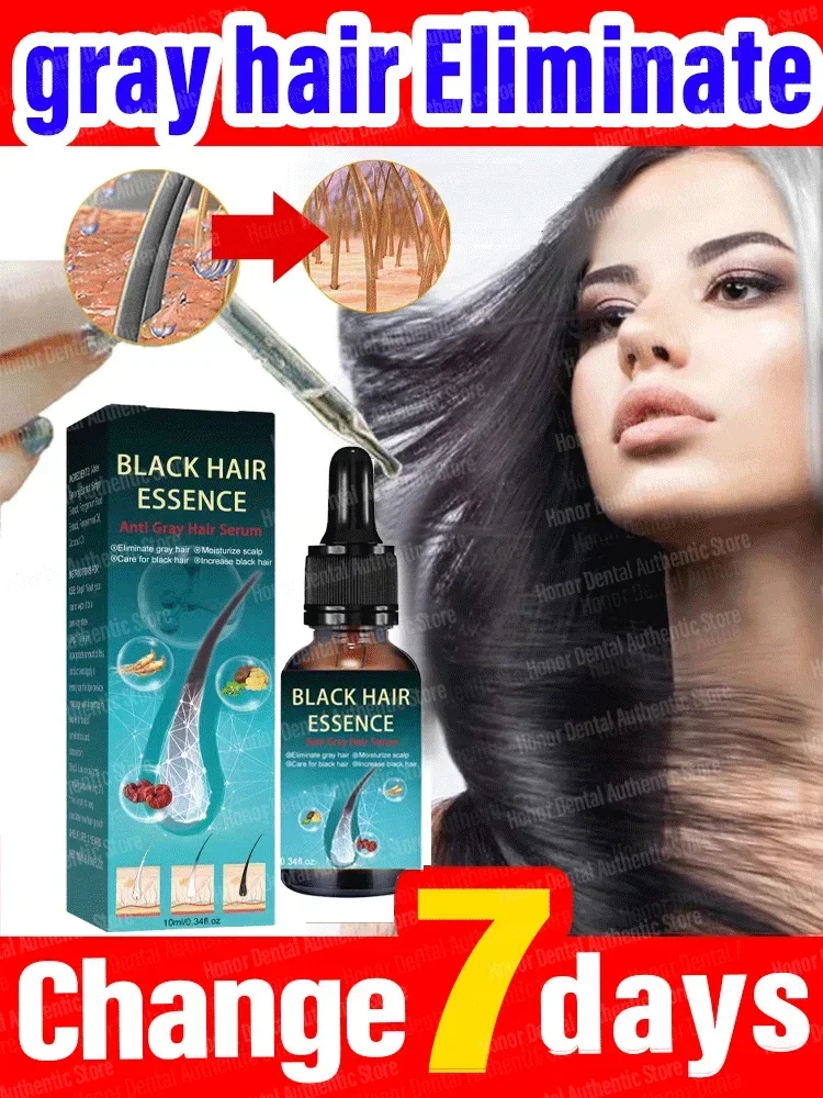 

Anti-Grey Hair Essence Serum quickly turns white hair into black hair, repairs natural color, and prevents gray hair products