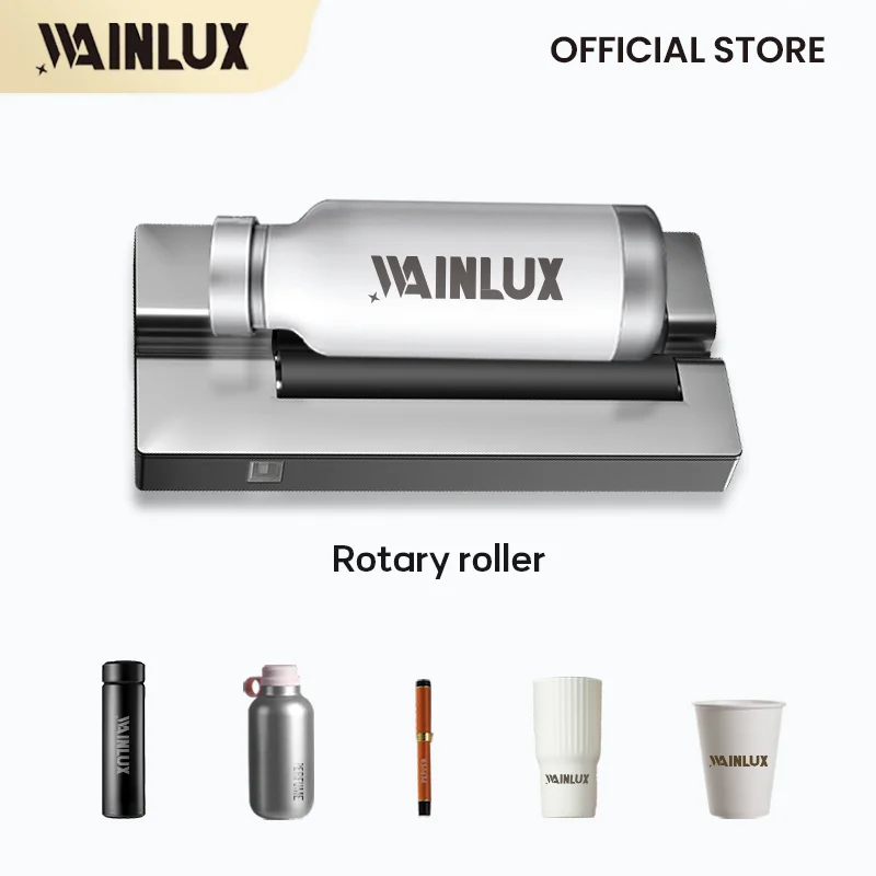 WAINLUX Rotary Axis DIY Machine  Attachment for Fiber Laser Engravers,Marking Machine Rotary Tool for 360 Round Metal Etching