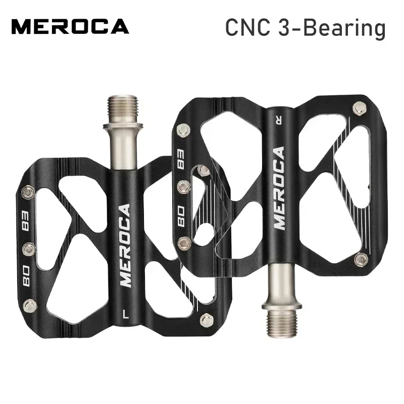 

Педали для горных велосипедов MEROCA из алюминиевого сплава: 3-подшипник, противоскользящие, расширенные, герметичные, с ЧПУ