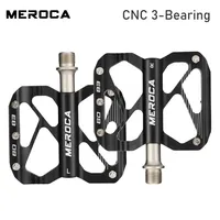 MEROCA Aluminum Alloy Mountain Bike Pedals: 3 - Bearing, Anti - Slip, Widened, Sealed, CNC