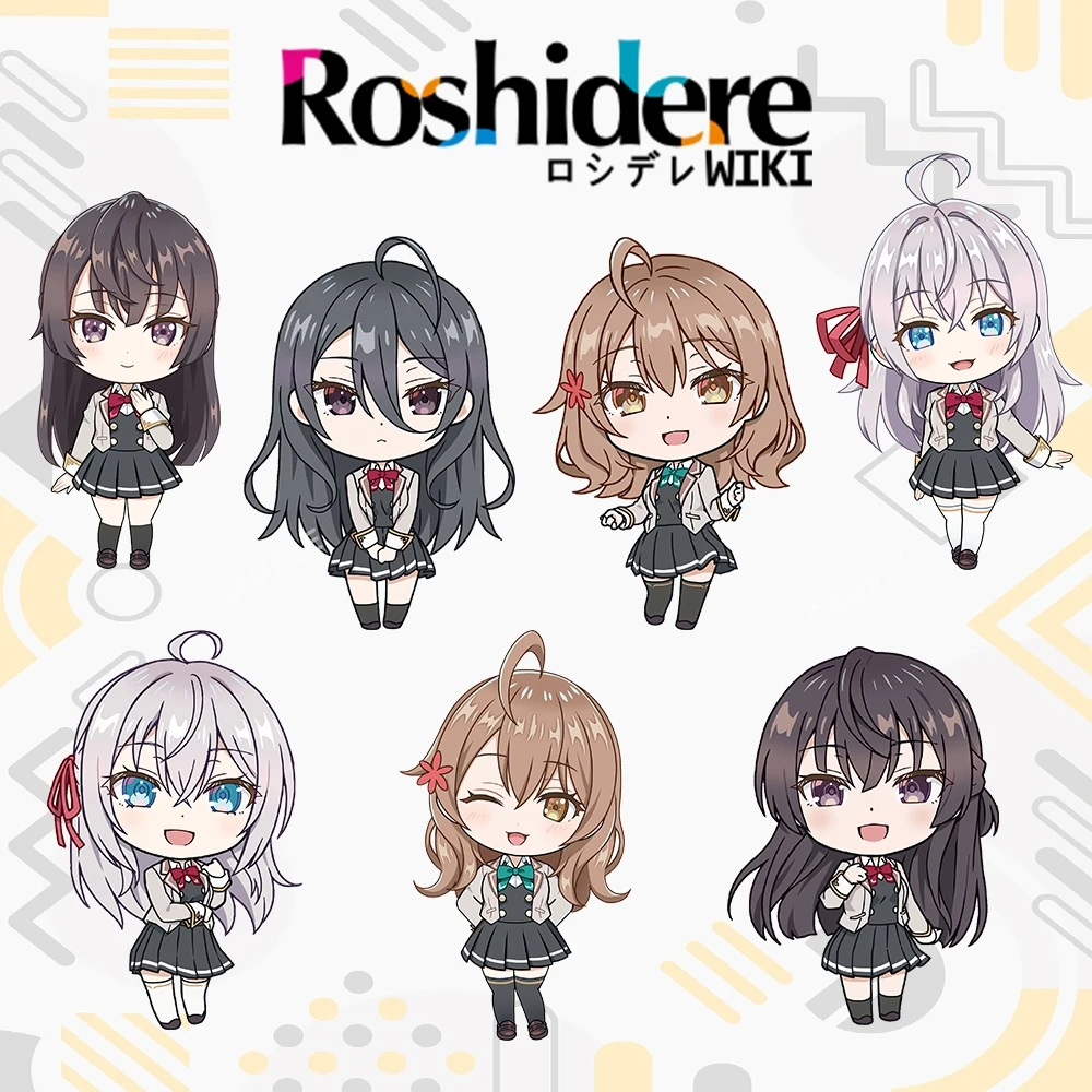 GANTUNGAN Standee Roshidere Keychain Tokidoki Bosotto Russia Alya Anime Keychain Acrylic Key Chain Stand Model Fans Collection