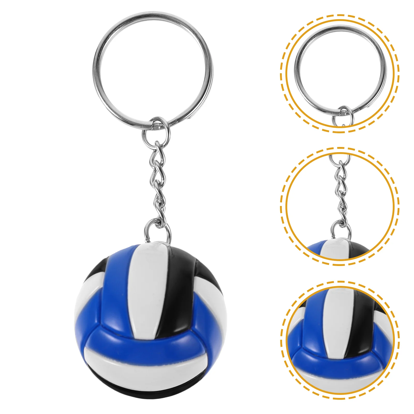 

2 Pcs Volleyball Keychain Big Bag Pendant Keychains for Backpacks Sports Decorative Keyring Rings