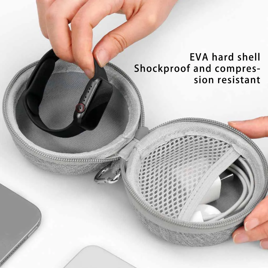 Bolsas de almacenamiento para auriculares, organizador duro con cremallera, resistente al agua, disco U