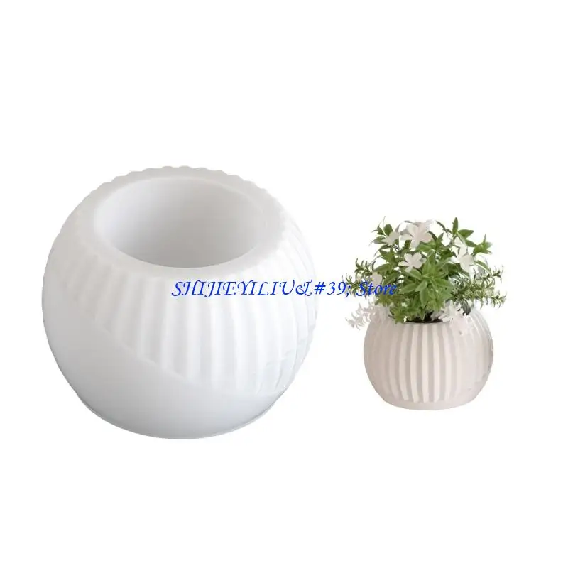 

E21F Sturdy Silicone Vase Mould Set Accessory for Resin Plaster Craft Supplies Flower Pots Making Set for Home Decoration