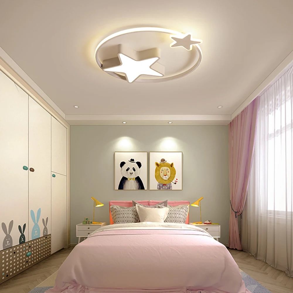 LED Ceiling Light, Dimmable Acrylic Starry Sky Ceiling Lamp With Remote Control